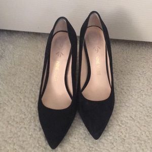 Nine West suede pumps with chunky heel
